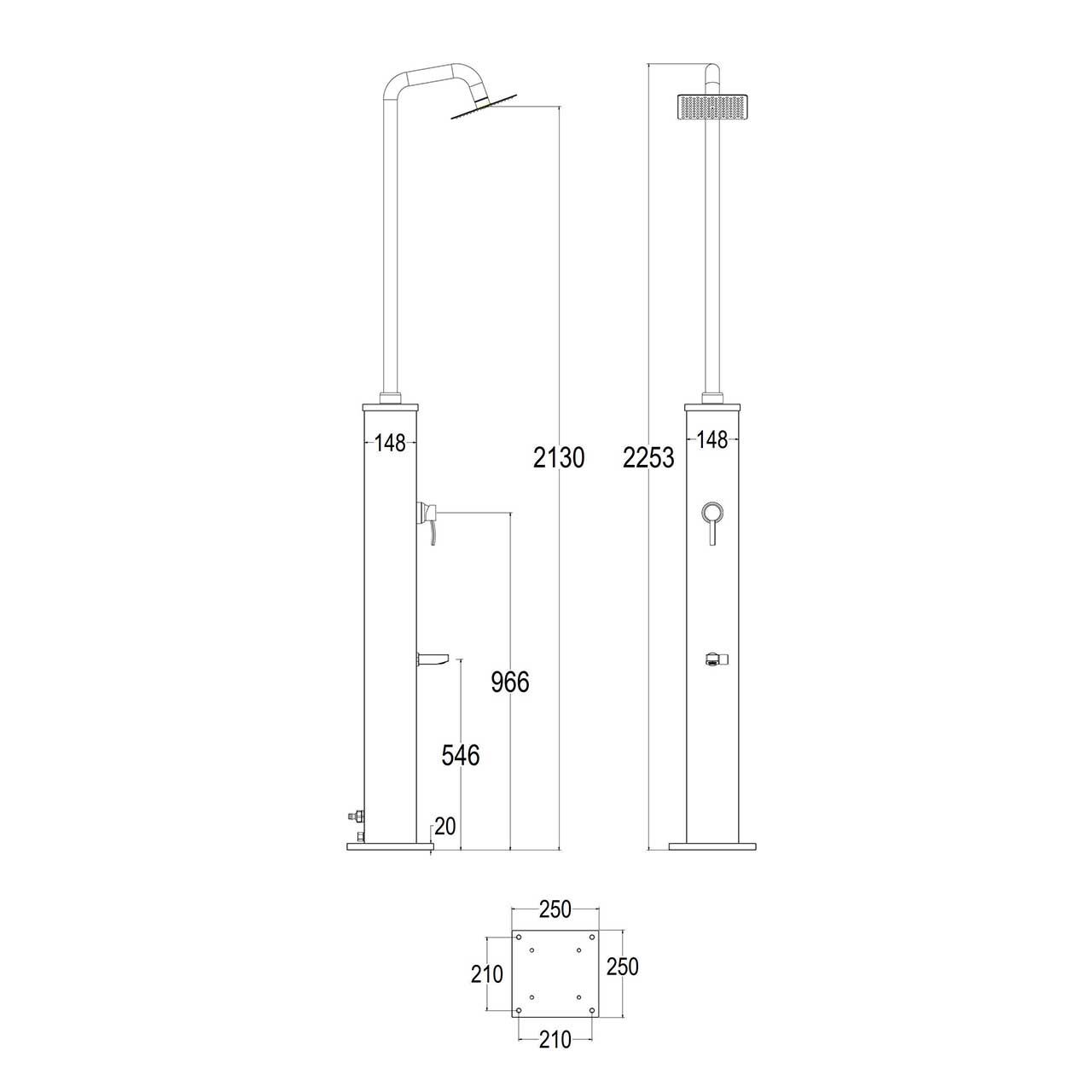 DOCCIA-DINO-NERA - Docce Riscaldamento Solare per Giardini e Piscine