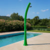RIO-SS0935-GREEN Doccia Solare Verde RAL3028 in Polietilene HD con Serbatoio da 25L e Soffione Rotondo per Spazi Esterni Piscine e Attivita Allaperto STARMATRIX RIO GREEN