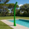 RIOXXL-SS0935XXL-GREEN STARMATRIX Doccia Solare Verde RAL3028 In Polietilene HD Struttura Sinuosa Serbatoio 40 Litri Alta Statura 226 Cm Comandi Ottone Inclusi Modello Rioxxl Ss0935xxl